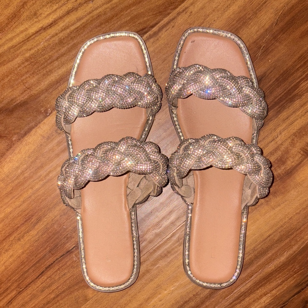 Elegant Rhinestone Embellished Sandals